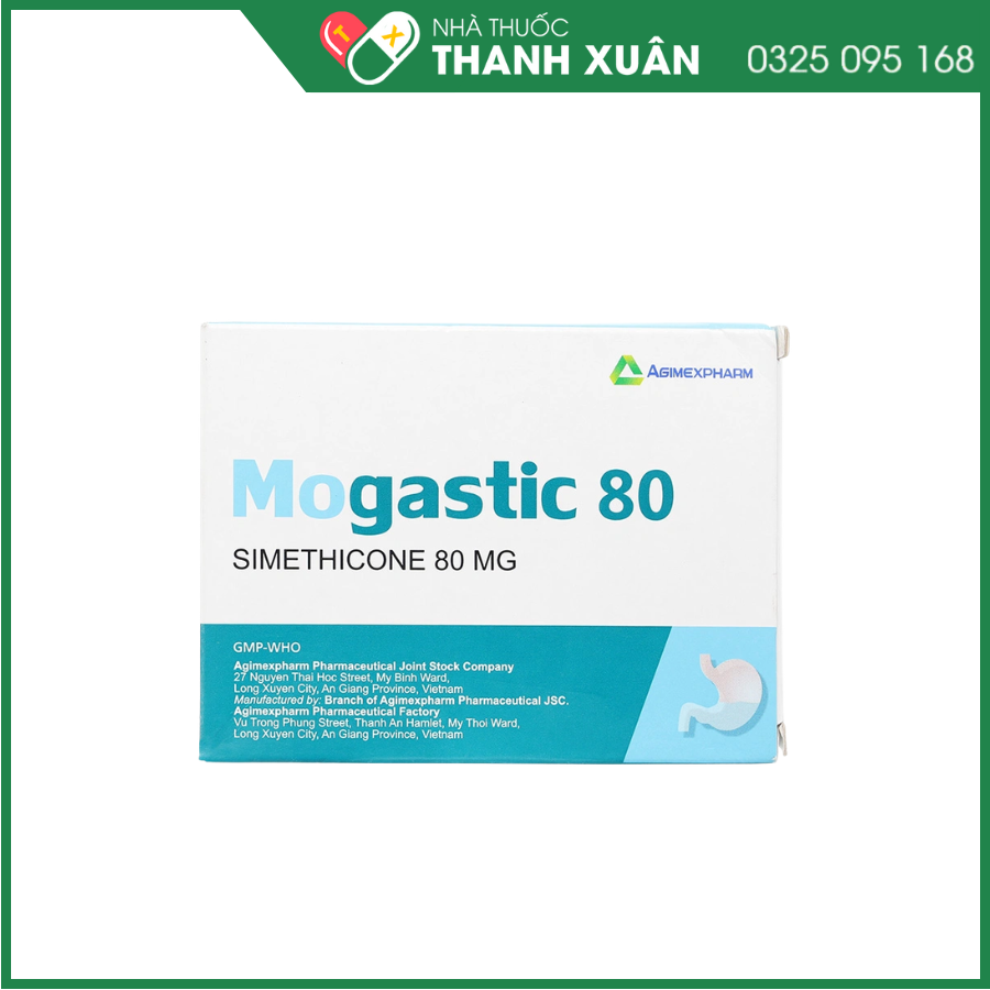 Viên nhai Mogastic 80 trị đầy hơi, khó tiêu
